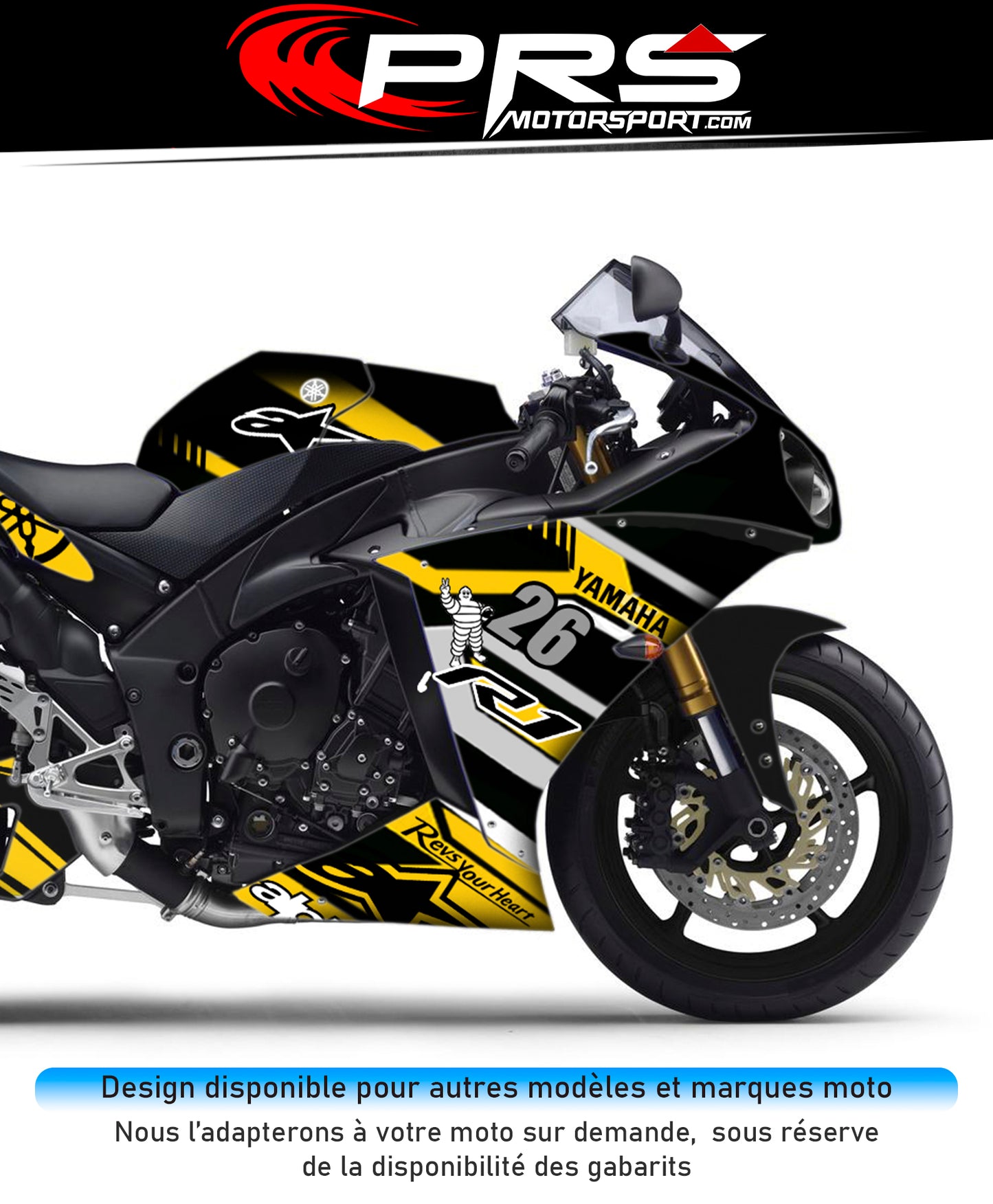 KIT deco moto Yamaha autocollant Alpinestars.