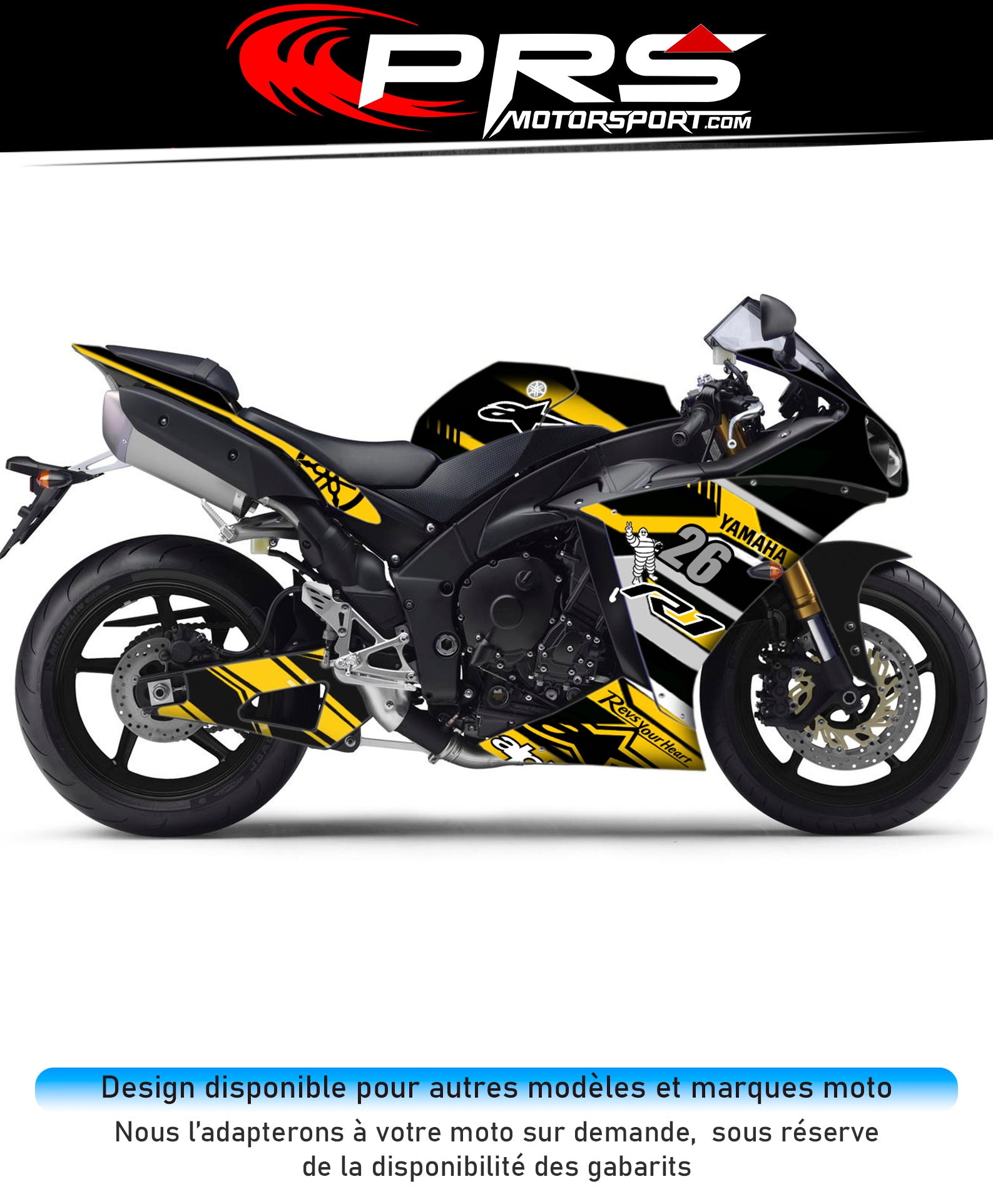 Kit deco moto Yamaha Alpinestars universel.