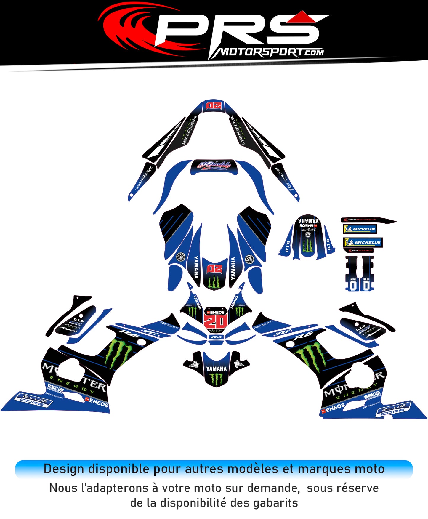 kit deco moto yamaha R6 moto gp