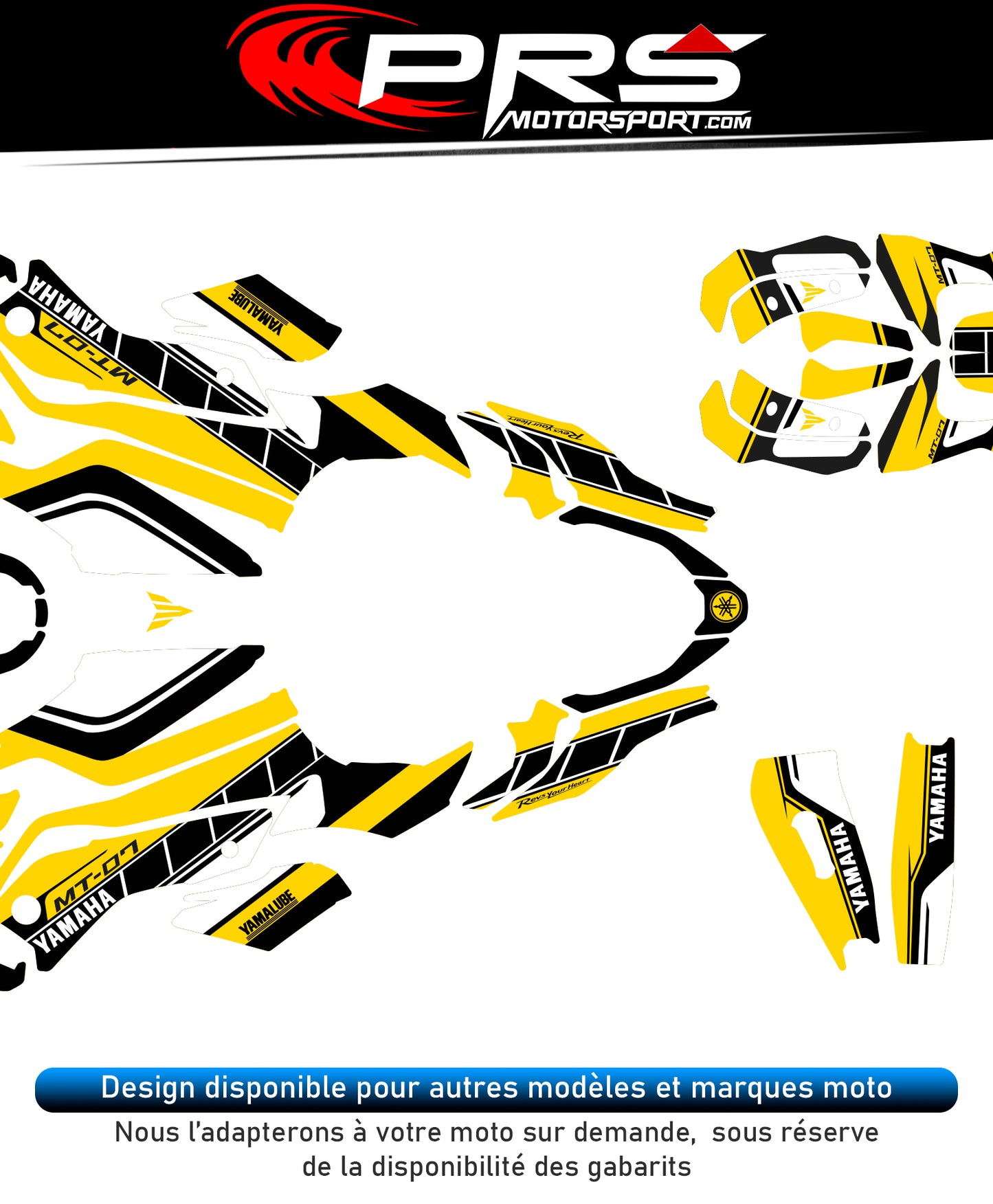 Autocollant kit déco moto YAMAHA mt07 mt-09 mt-10 60e anniversaire.