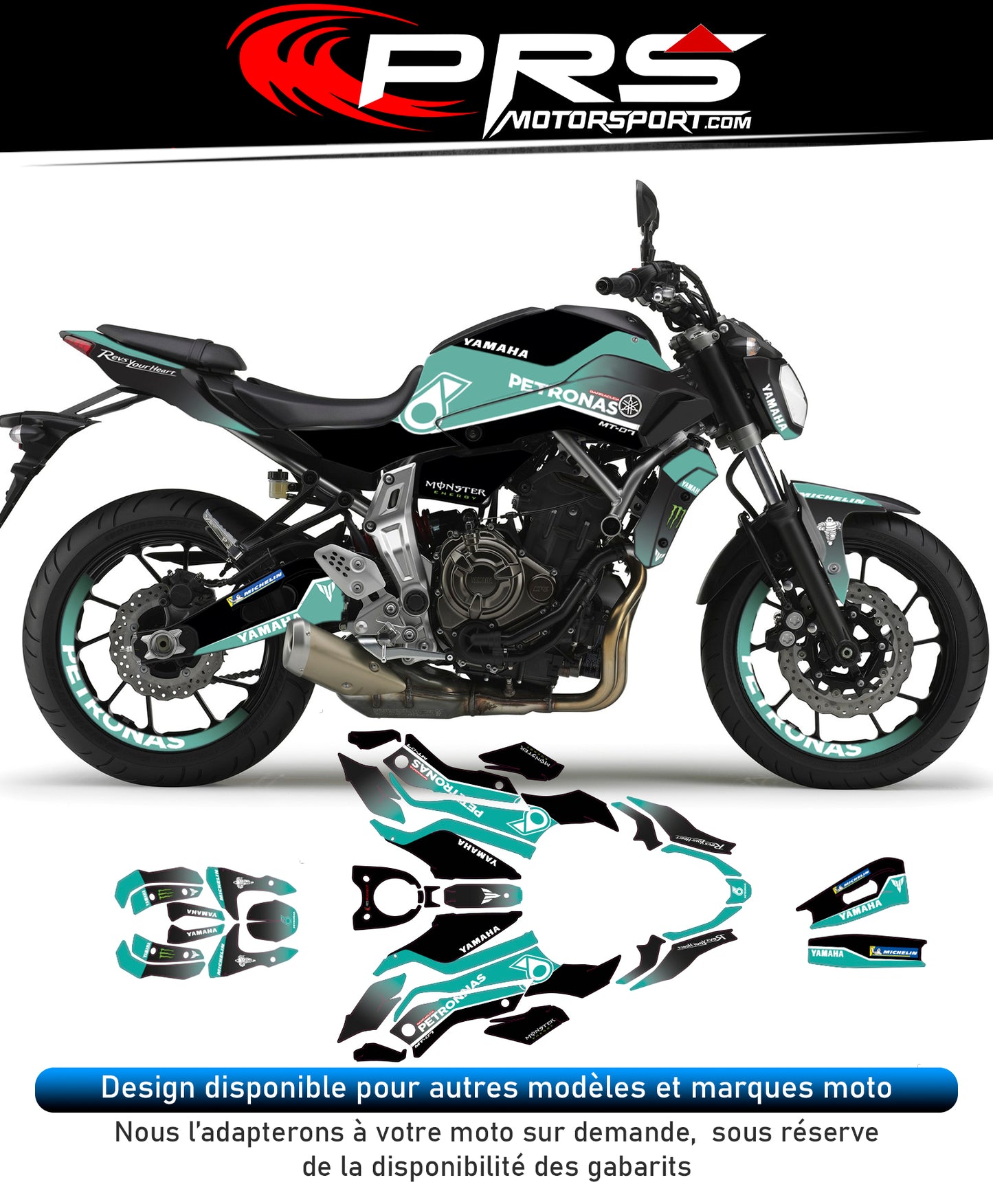 KIT deco moto YAMAHA MT07 Petronas.