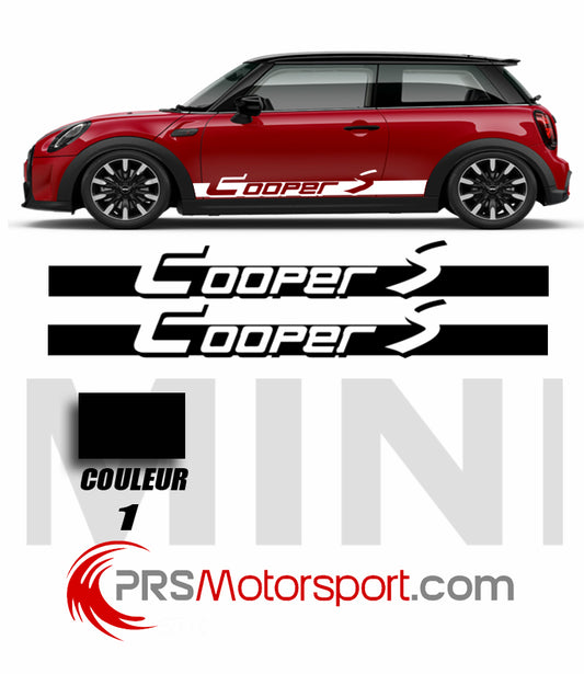 autocollant bas de caisse MINI COOPER S, stickers voiture racing, décalcomanie carrosserie voiture. 