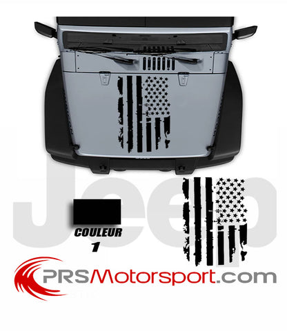 Kit déco JEEP Capot DRAPEAU USA