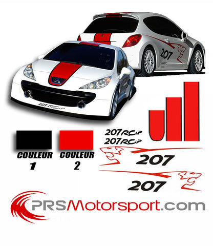 déco autocollant peugeot 207 rc.