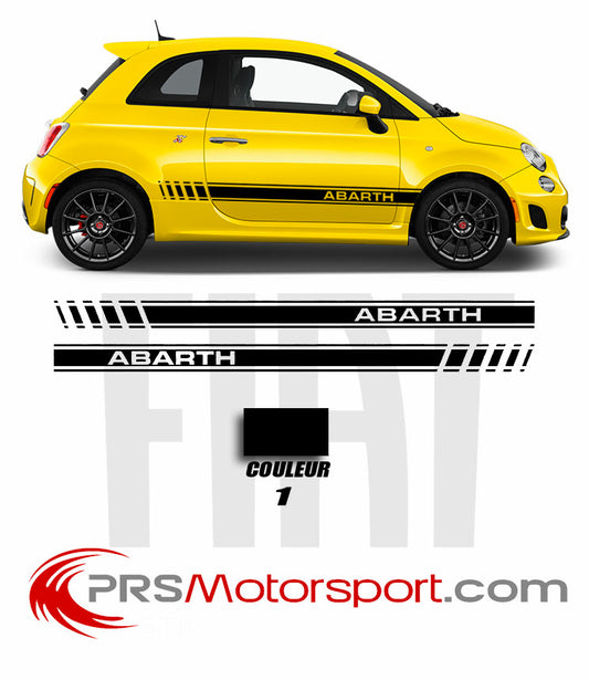 autocollant fiat abarth carrosserie voiture, stickers bande racing. 