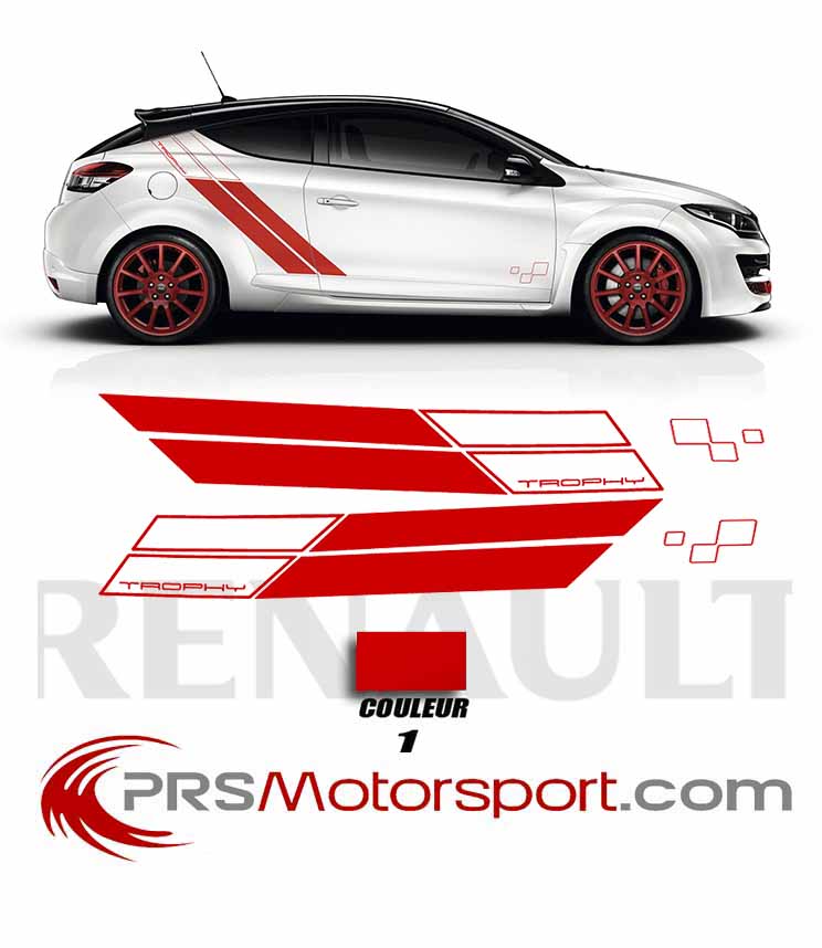 autocollant carrosserie voiture renault megane stickers RS Trophy