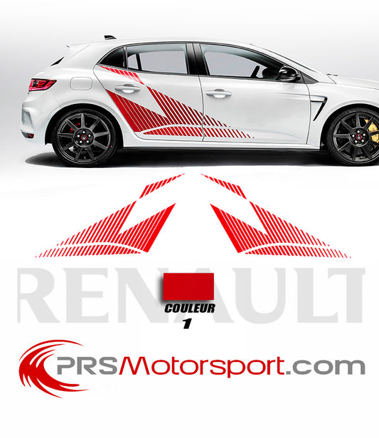 Autocollant carrosserie Megane RS TROPHY-R, stickers déco renault sport. 