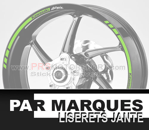 Autocollant jante moto, liserets stickers.