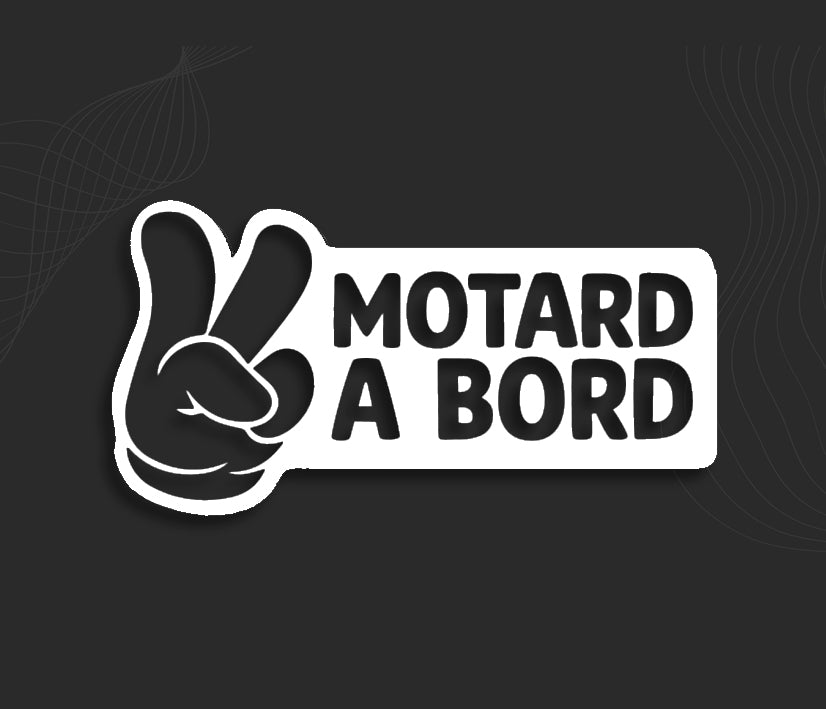 autocollant motard à bord, stickers moto.