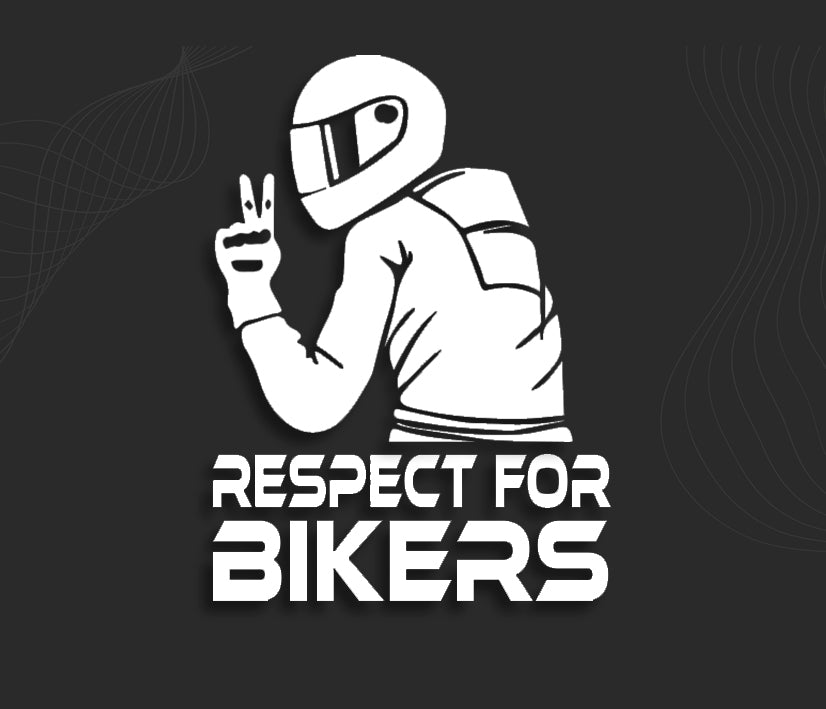stickers motard, respect for bikers, autocollant motard a bord.