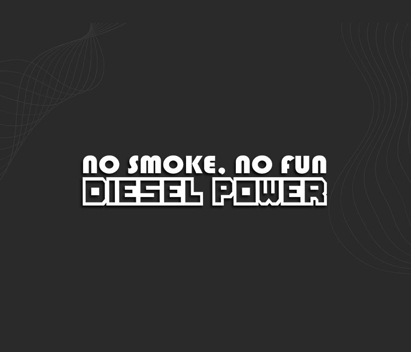 stickers DIESEL POWER, No smoke No fun, autocollant voiture mazout.