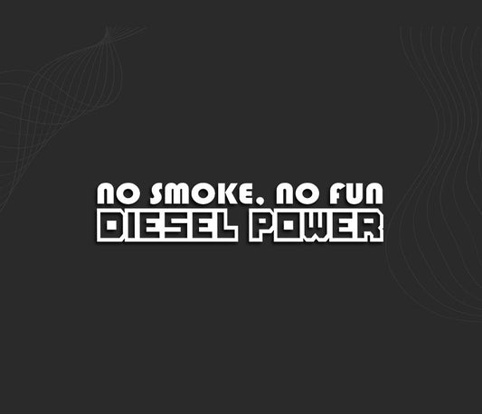 stickers DIESEL POWER, No smoke No fun, autocollant voiture mazout.