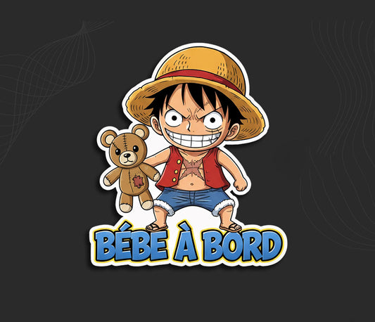 Autocollant bébé à bord one piece stickers.