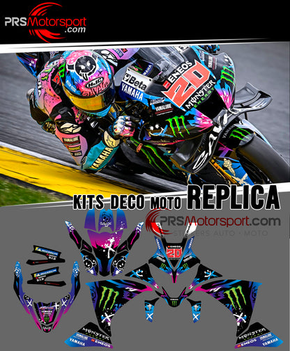 Kit deco moto Fabio Quartararo Le mans 2024, autocollant motorcycle moto gp réplica.
