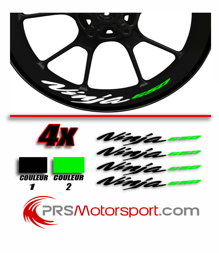 stickers de jante moto, autocollant kawasaki ninja 650.