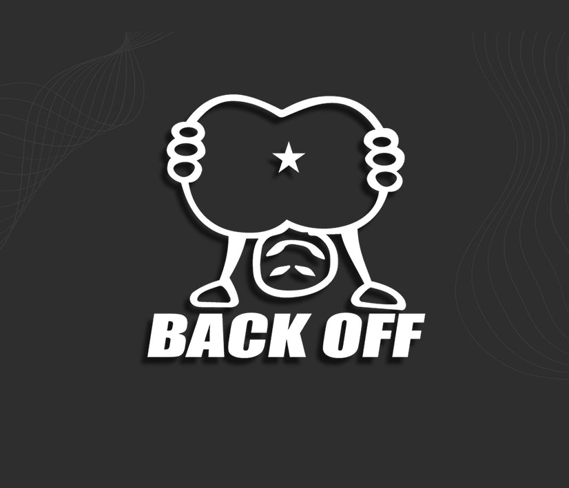 Stickers BACK OFF | Autocollant HUMOUR – PRSmotorsport.com