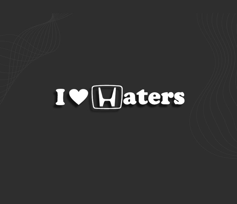 Stickers I LOVE HATERS HONDA