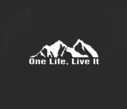 autocollant ONE LIFE, LIVE IT ! Stickers montagne van life. 