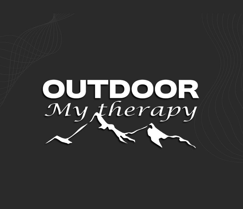 Stickers OUTDOOR MY THERAPY, autocollant van life, camper, camping car. 