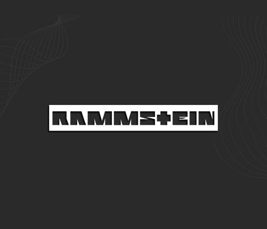 Autocollant RAMMSTEIN, stickers logo metal musique hardcore. 