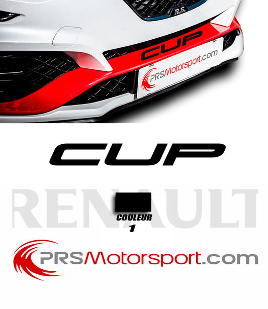 autocollant CUP RENAULT SPORT pour pare choc RENAULT MEGANE ET CLIO RS.