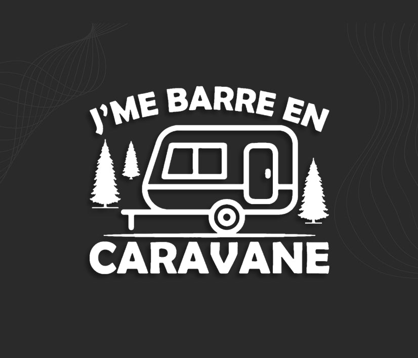 Autocollant van life j'me barre en caravane, stickers fourgon aménagé.