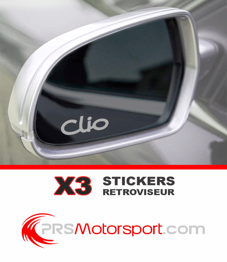 Autocollant voiture pour rétroviseur, stickers RENAULT CLIO. 