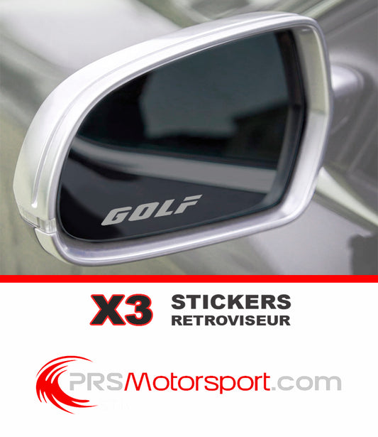 Autocollant GOLF, stickers pour rétroviseur Volkswagen. 