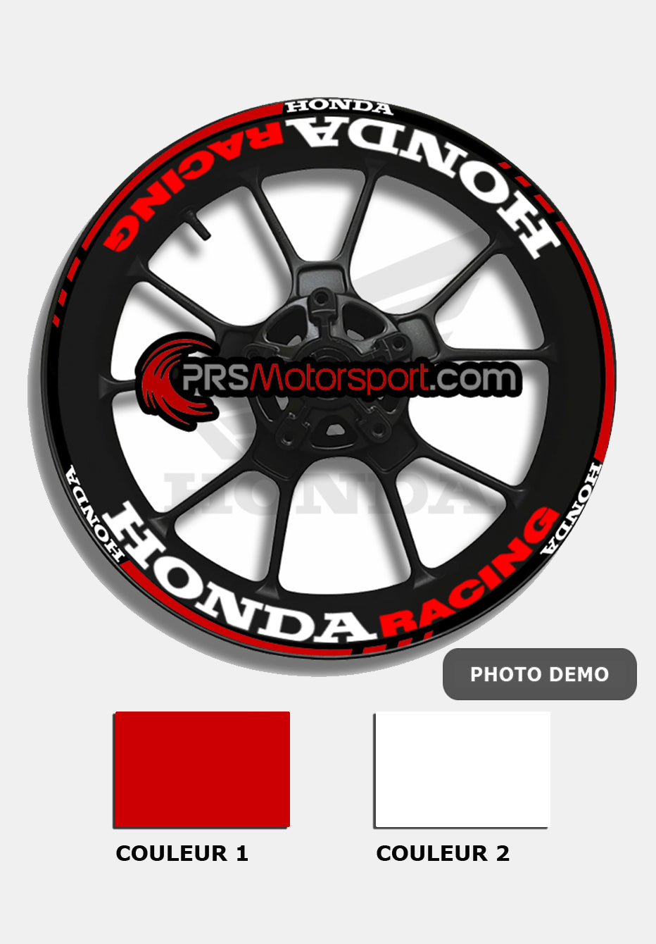 stickers liserets de jante honda. Autocollant moto honda racing. 