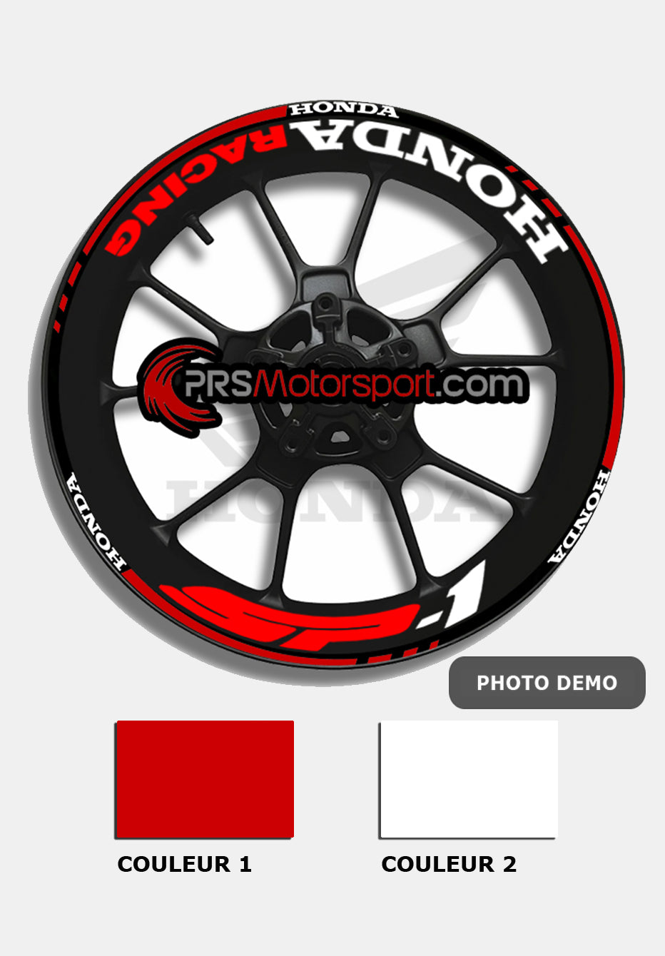 stickers et liserets jante honda SP-1. Autocollant moto honda SP-1 Racing. 