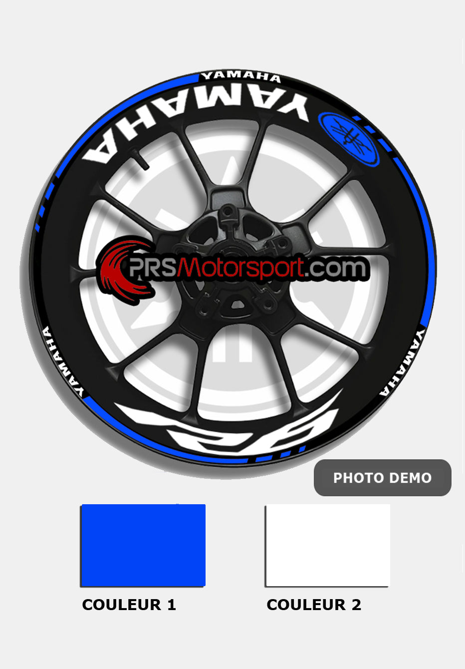 autocollant de jante moto. Stickers yamaha R6.