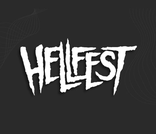 autocollant hellfest, stickers, decal. 
