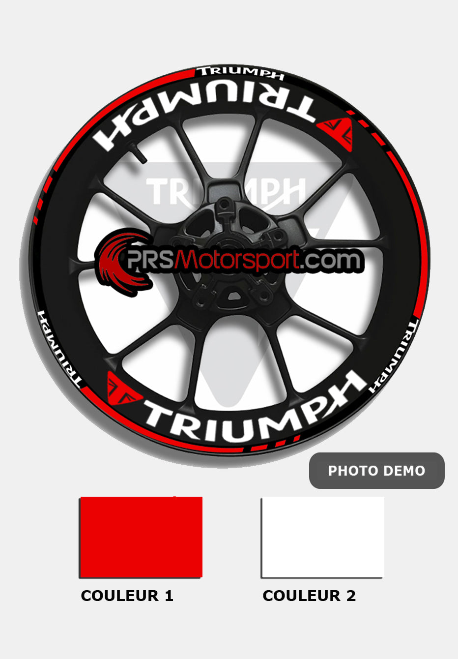 stickers pour les jante de moto triumph.