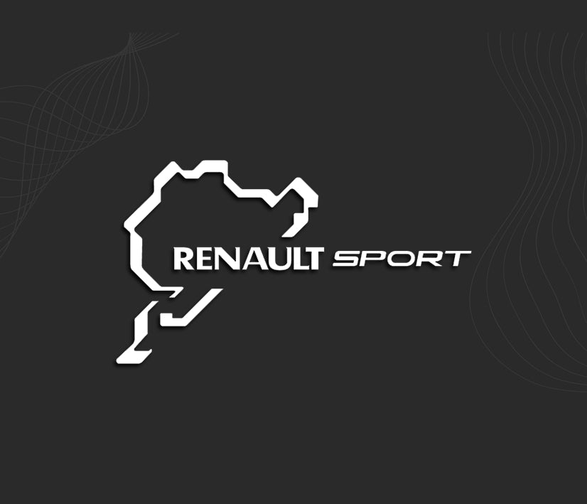 autocollant nurburgring Renault Sport, stickers trécé de circuit. 