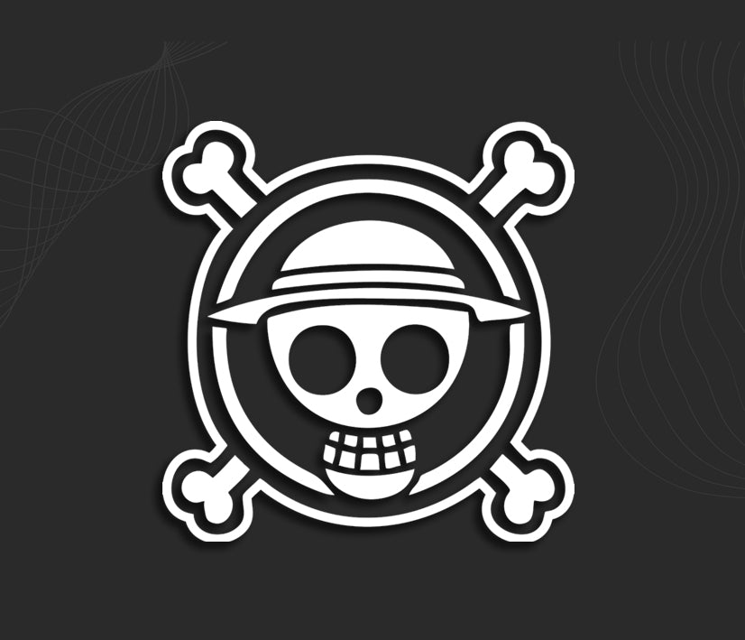 autocollant One piece stickers du logo du personnage de la serie animé One Piece.