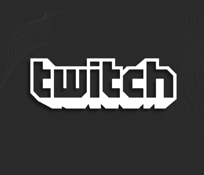 stickers logo twitch, autocollant réseau sociaux.